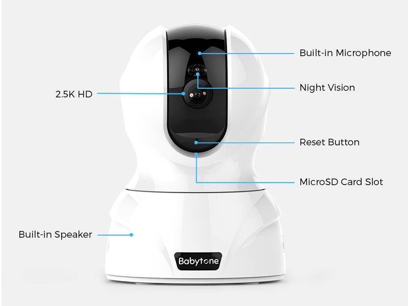 HOMDOX 826-X ベビーモニター ワイヤレス IPカメラ 826 Indoor Camera - Smart Baby Monitor – Babytone