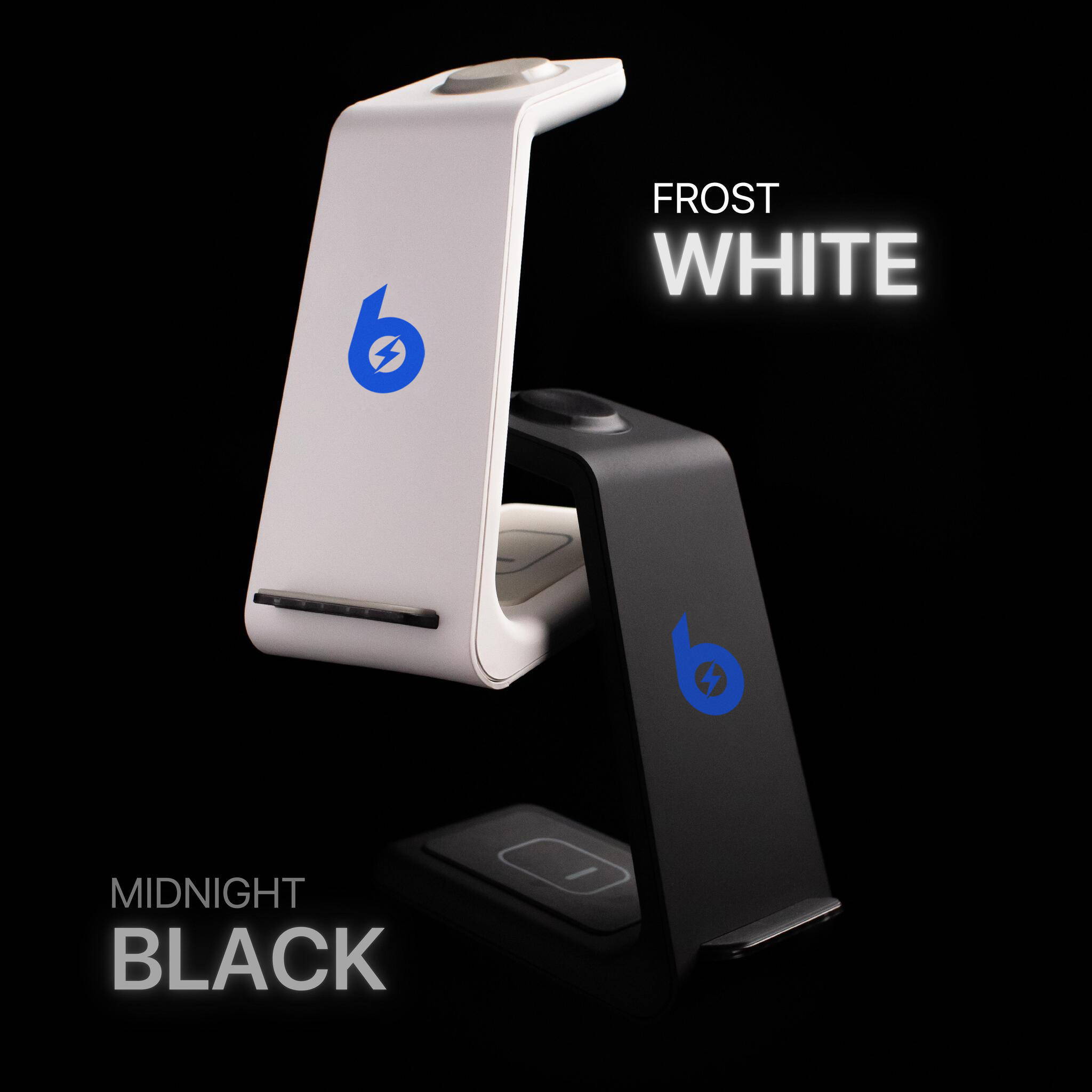 3 in 1 apple charging station midnight black and frost white 