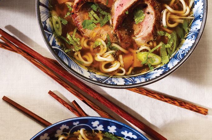 Ramen Noodle and Beef Soup