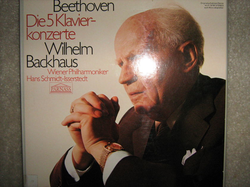 Wilhelm Backhaus - Beethoven 5 Piano Concertos Decca 3 lps - German pressing