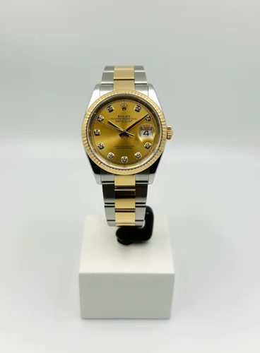 Rolex Datejust 36 Champagne Dial With Diamonds Oyster Bracelet