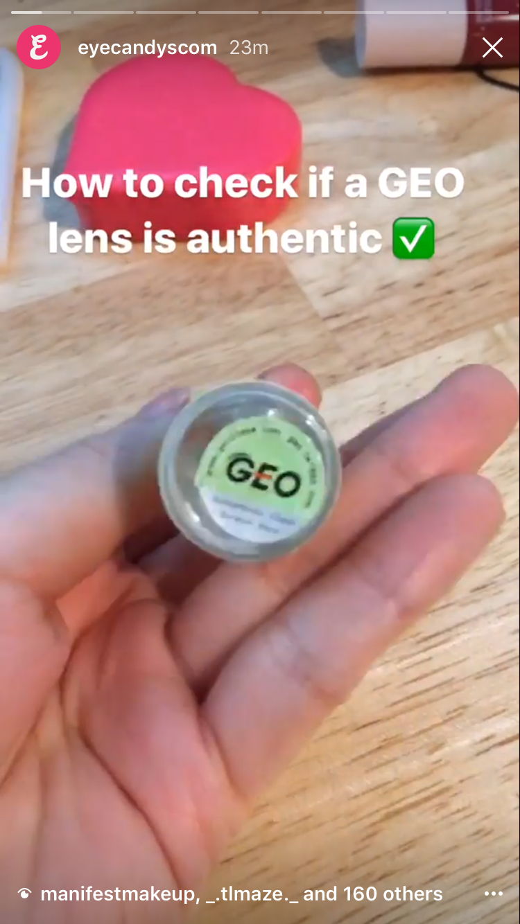 How to Check if a GEO lens is Authentic (Instagram story)