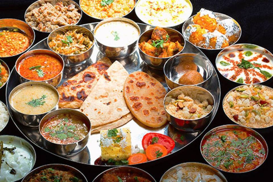 authentic Rajasthani thalis