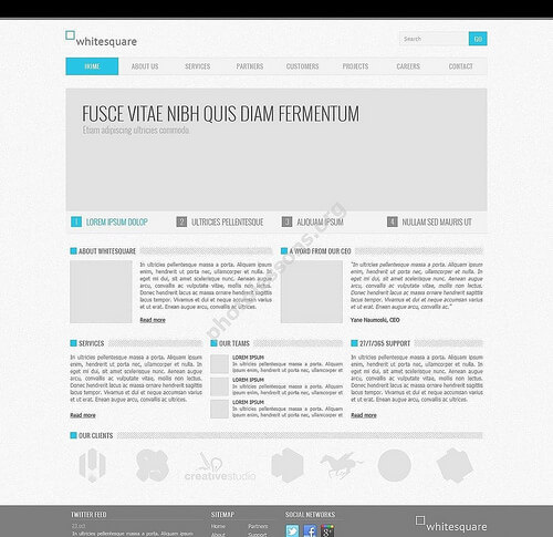 Corporate Blue - PSD макет сайта для Фотошоп