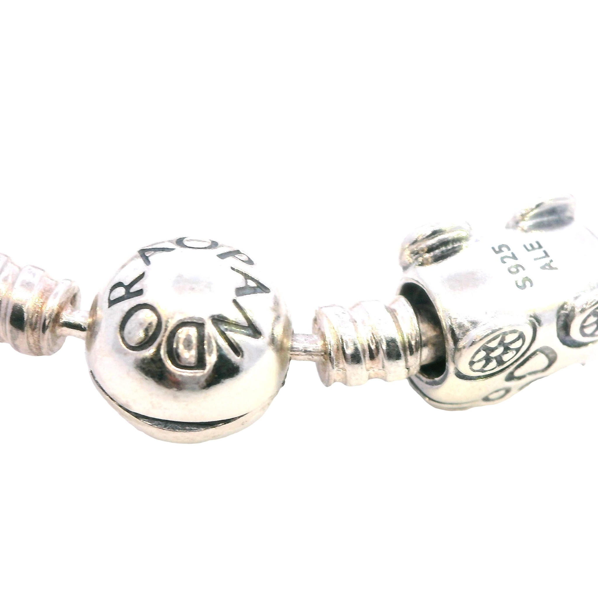 Sterling Silver Pandora Bangle with Charms - Image 2