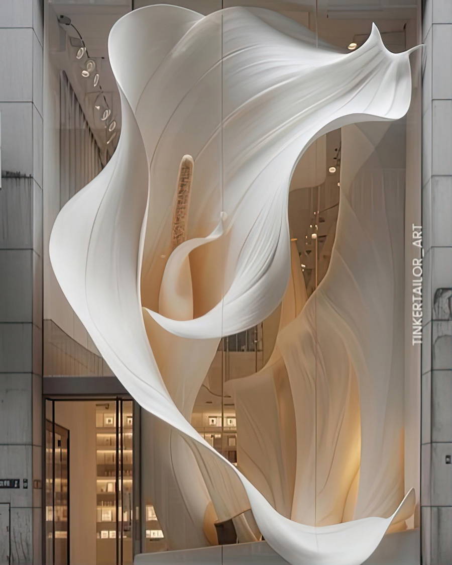Luxury building with flower front image by @tinkertailorart digital artwork ai art ai artwork ai artist