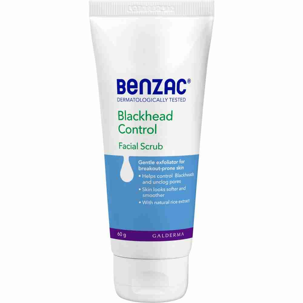 Benzac Blackheads Facial Scrub 60g, Exfoliating Scrub - Image 2