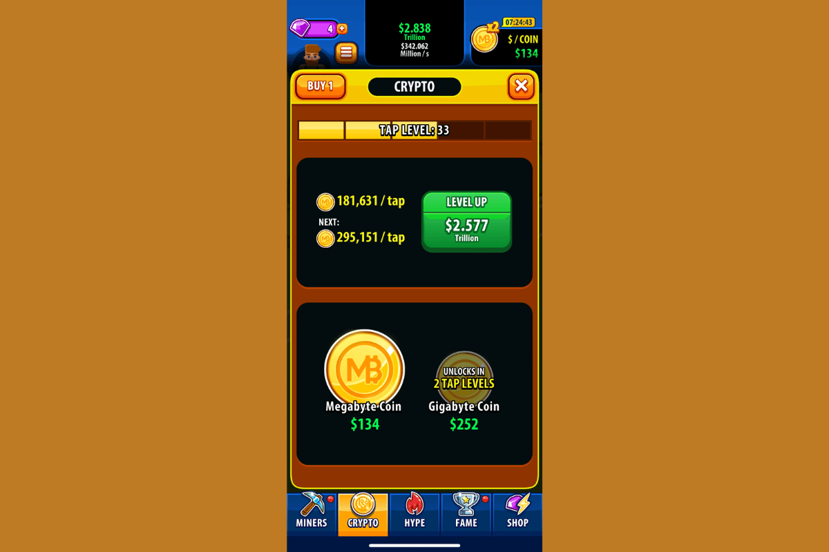 Crypto Trillionaire Crypto Tab