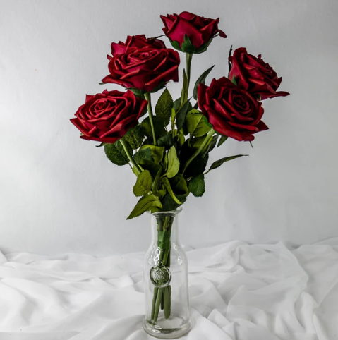 Red Natural Real Touch Rose - Realistic Artificial Flowers - Image 3