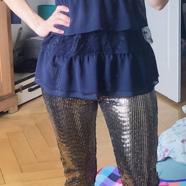 Glitzer-Leggings / Paillettenhose Neu