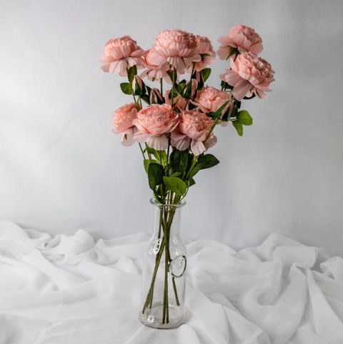 Pale Pink Peony Mini Bloom - Realistic Artificial Flowers
