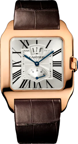 Santos Dumont 38 Date / Power Reserve Pink Gold / Silver