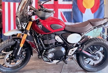 2024 TRIUMPH SCRAMBLER 400 X motorcycle for rent near Colorado Springs, CO