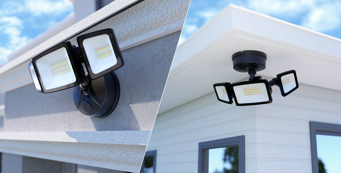 55W WIFI LED Outdoor Lights Installation