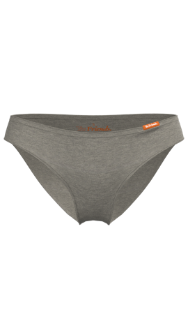 Grey Marl Fairtrade Organic Cotton Low Rise Bikini Knicker