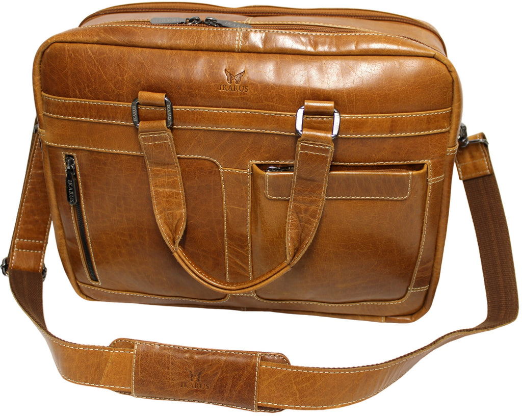 Quality Full Grain Leather Travel Bag / Briefcase