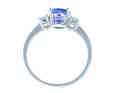 Bespoke diamond and sapphire engagement ring from Poibjoy Diamonds