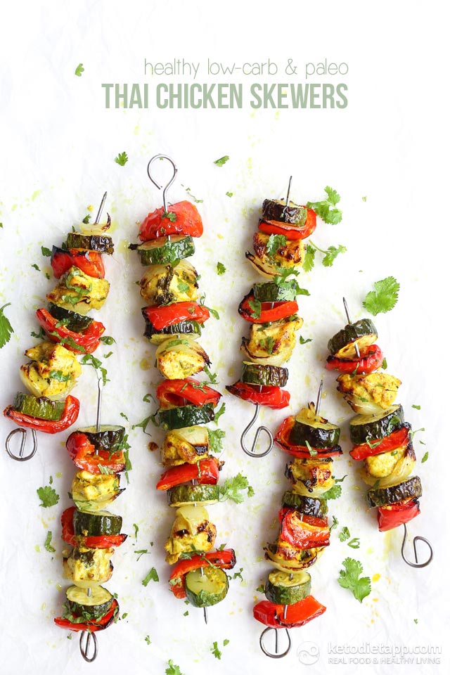 Low-Carb Thai Chicken Skewers