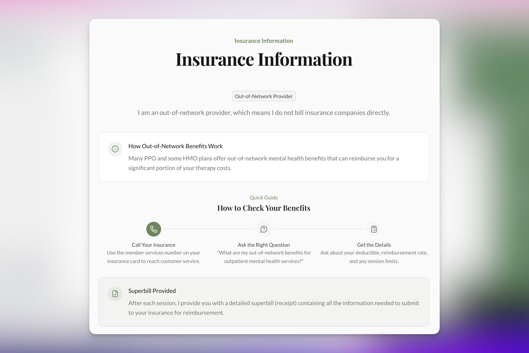 Website preview in light mode