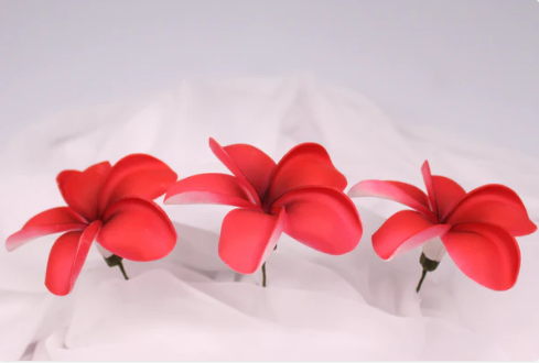 Passion Red Frangipani Real Touch Frangipani Real Touch (6 Pack) - Realistic Artifical Flowers - Image 7