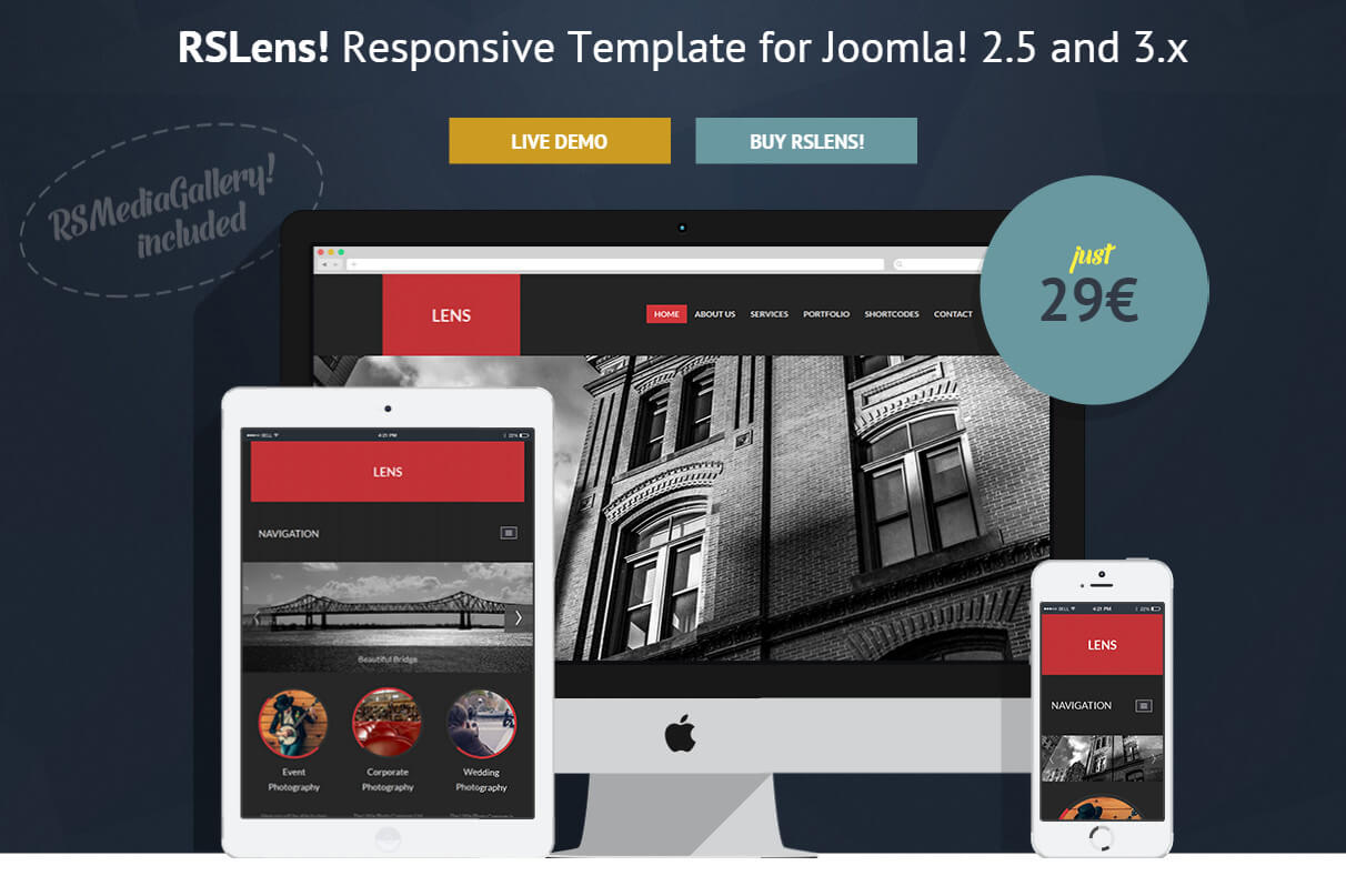 RSLens! - отличный шаблон для CMS Joomla