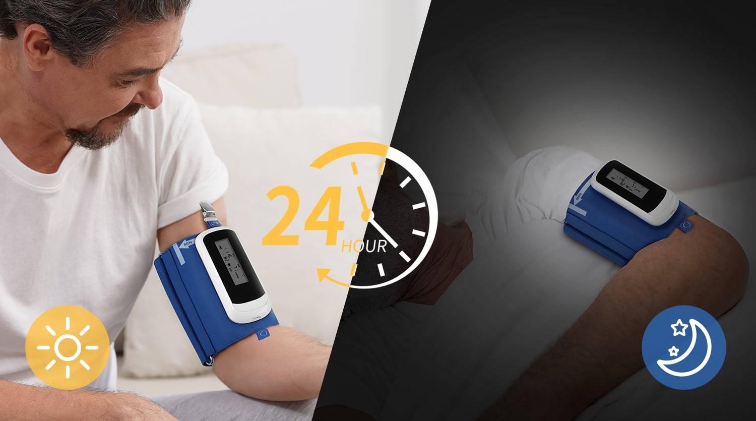 Ambulatory blood pressure monitor can measure blood pressure for 24 hours