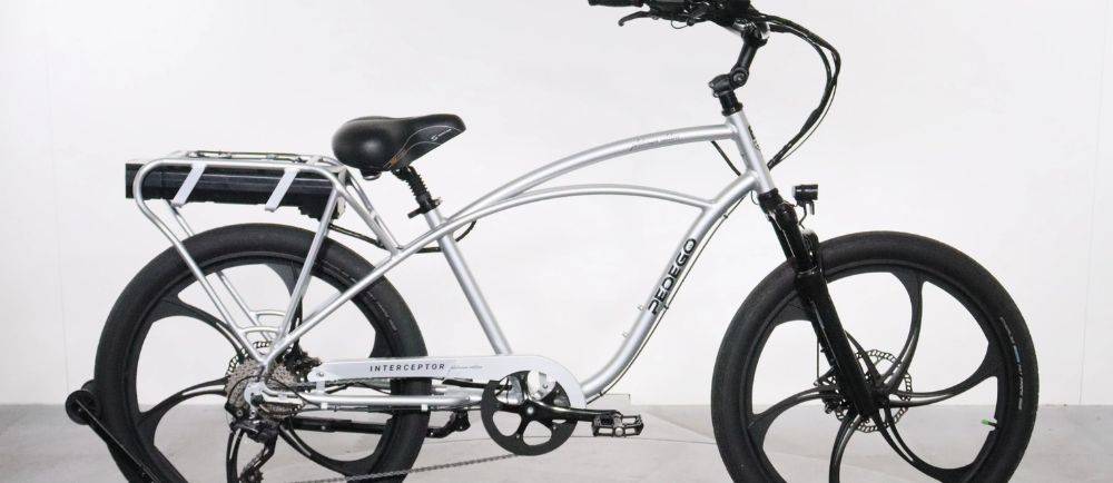 Pedego Interceptor on a stand