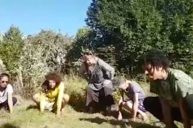 Outdoor Group Meditation Class 