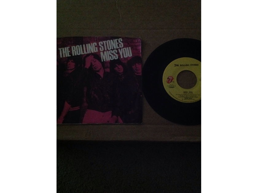The Rolling Stones  - Miss You/Far Away Eyes Rolling Stones Records 45 With Picture Sleeve Vinyl NM
