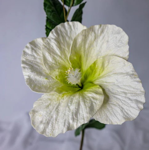 White Large Hibiscus - Realistic Artificial Flowers - Image 2