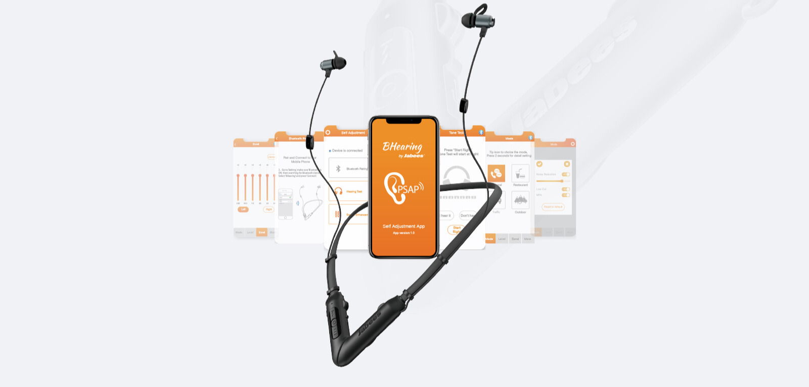 bhearing hearing device hearing aids amplifiers bluetooth wireless enhance your hearing next generation innovative hearing boost device mobile app self hearing test
