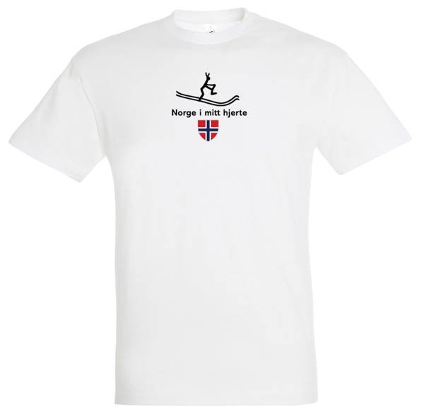 Norge i mitt hjerte T-skjorte - Hvit