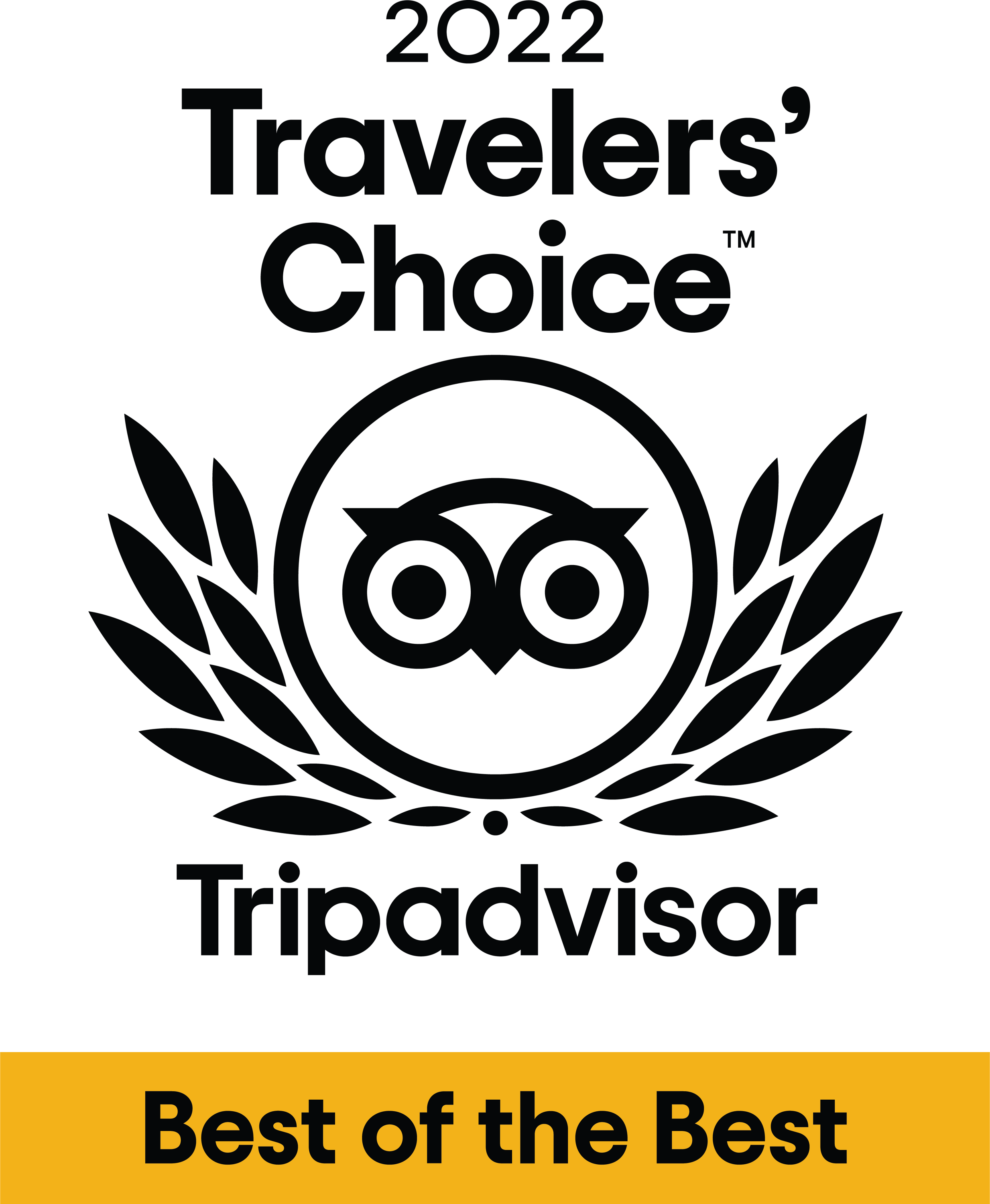 Logo "Best of the Best" de Tripadvisor pour le Moulin Fortuné Arizzi
