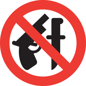 Знак «Оружие запрещено» — векторный и растровый png
