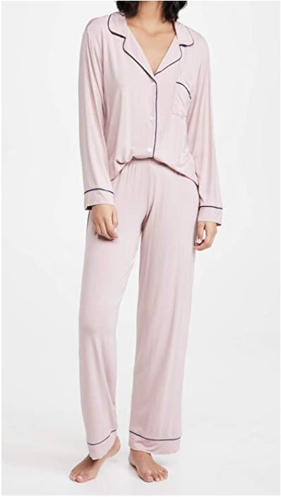  Eberjey Gisele Classic Women's Pajama Set | Long Sleeve Shirt + Long Pants