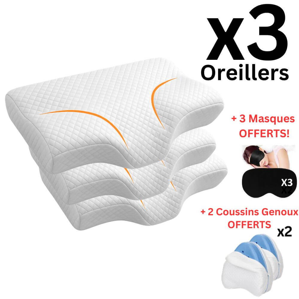 Oreiller Cervical Ergonomique, Oreiller Orthopedique Memoire de Forme