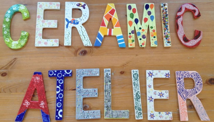 ceramic atelier buchstaben