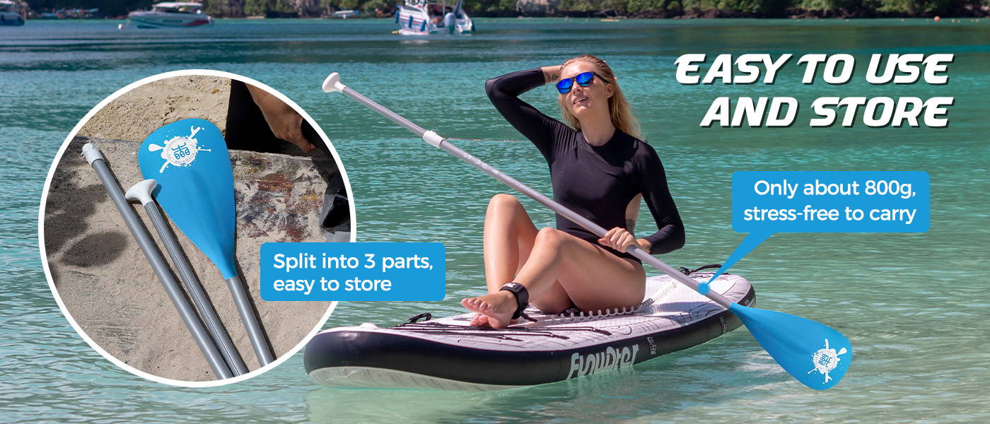 Funwater paddle for SUP is only 800g, easy to use and store