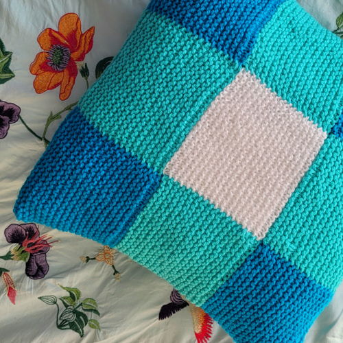 Granny square cushion cover
