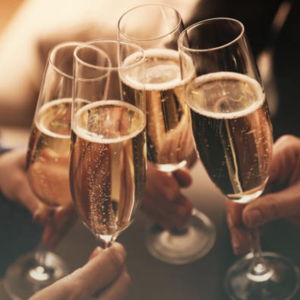 Champagne Toast in France