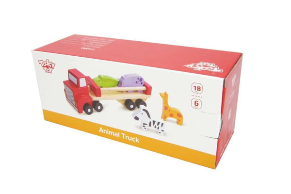 Transport Farm wooden truck with pretend animals - Image 2