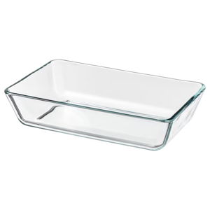 Baking/serving dish, clear glass