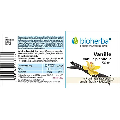 Vanille, Vanilla planifolia, Tropfen, Tinktur 50 ml