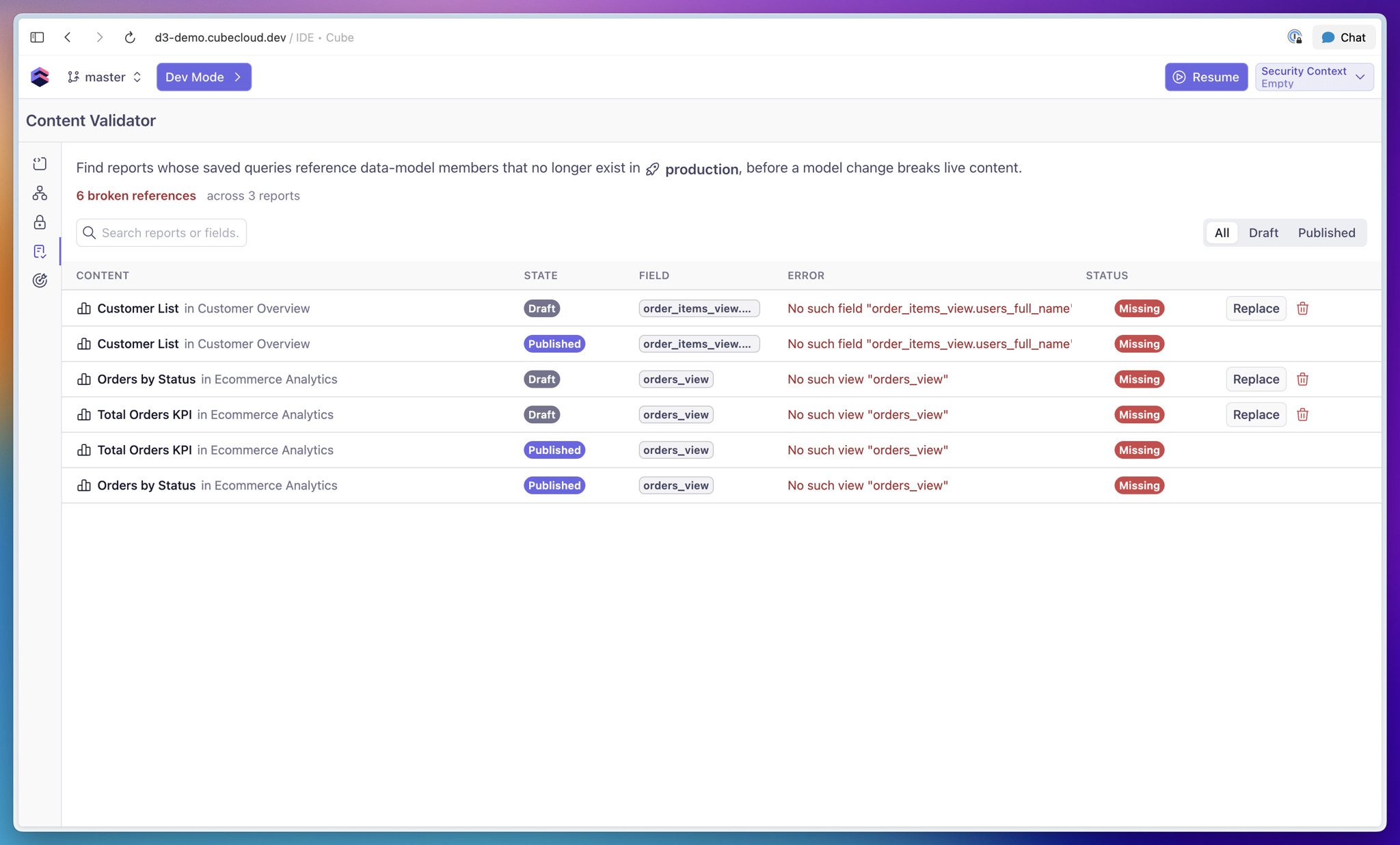 Content Validator