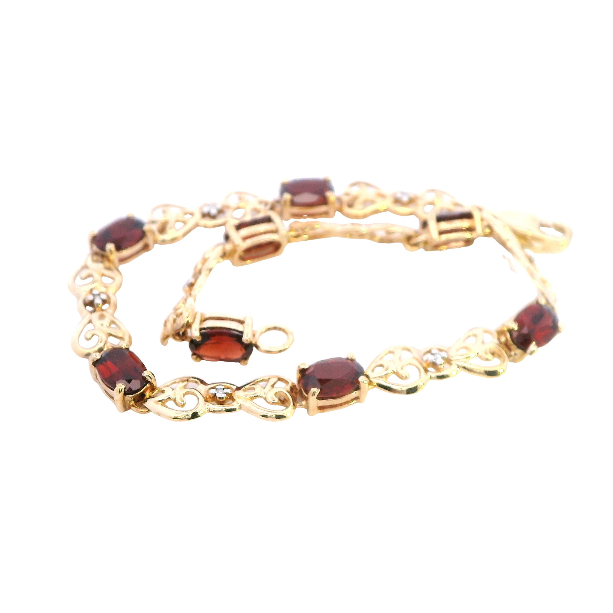 Garnet and Diamond Bracelet - Image 5