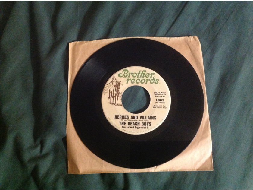 Beach Boys - Heroes And Villians/You're Welcome Brother Records 45  Vinyl Single NM