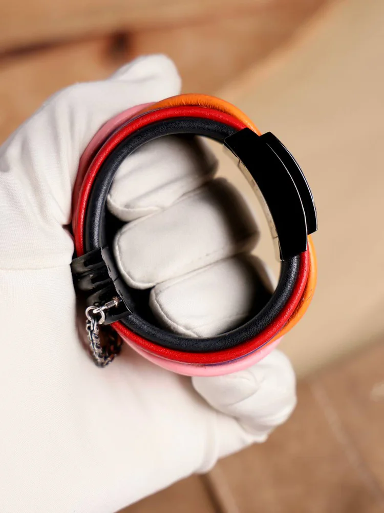 Allegra S12 Black PVD Steel with White/Orange/Pink Sapphires