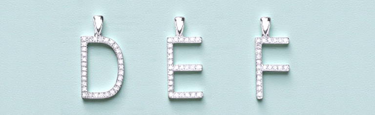 Shop 9K gold & diamond letter pendants - Pobjoy Diamonds
