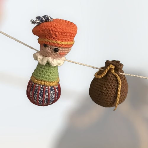 Haakpatroon Sint en Piet slinger/raamslinger
