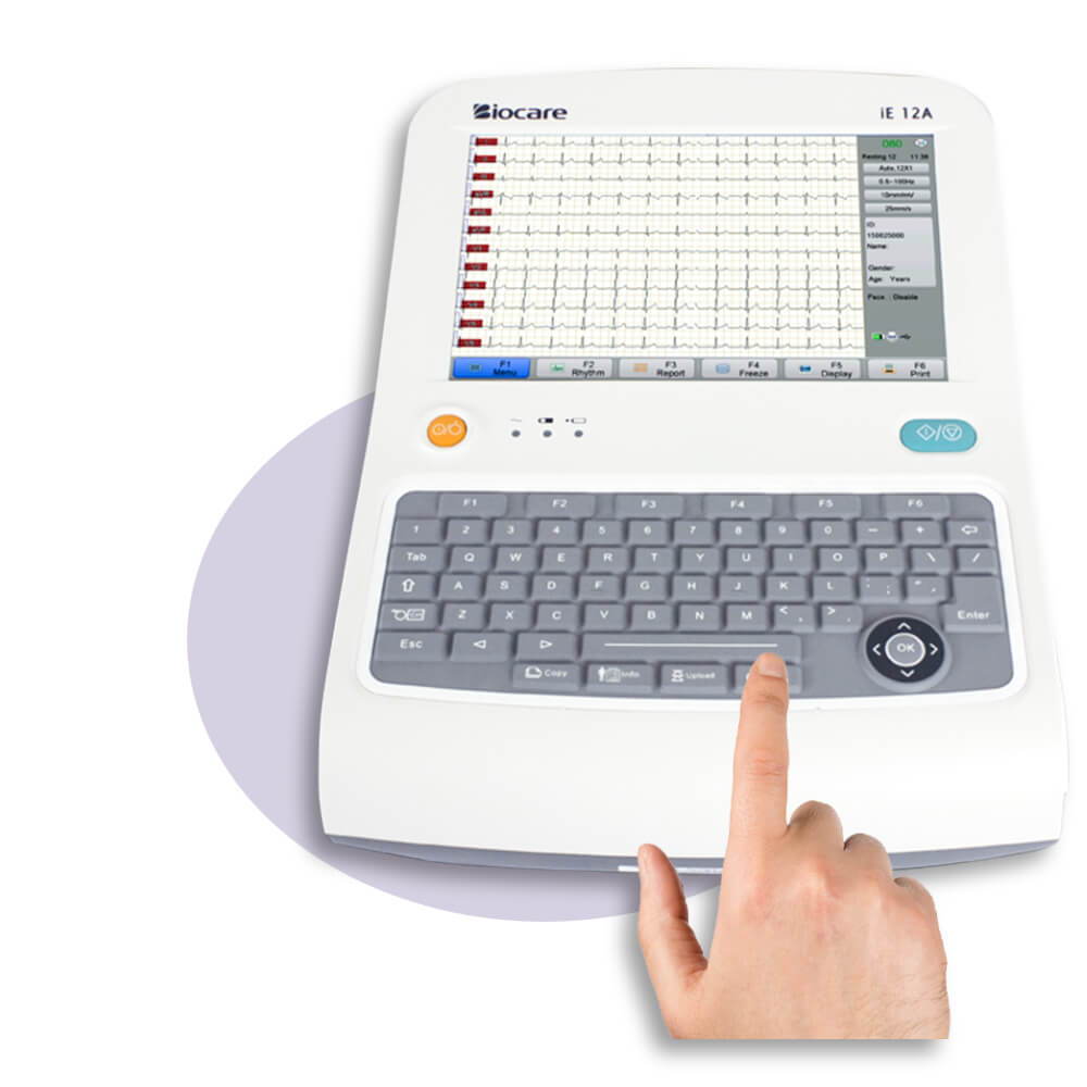 tragbares EKG-Gerät mit vollständiger Tastatur